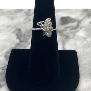 Sterling silver butterfly ring